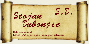 Stojan Dubonjić vizit kartica